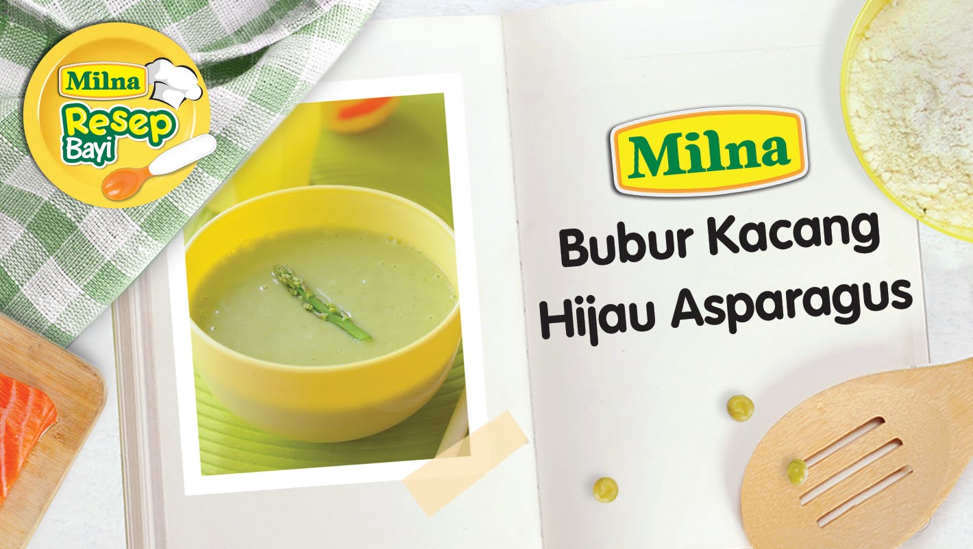 Resep MPASI Bayi Milna – Bubur Kacang Hijau Asparagus