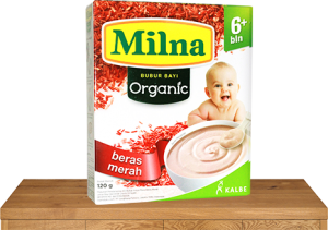 milna bubur bayi organic 6 bulan beras merah