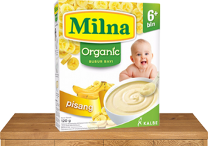 milna bubur bayi organic 6 bulan pisang