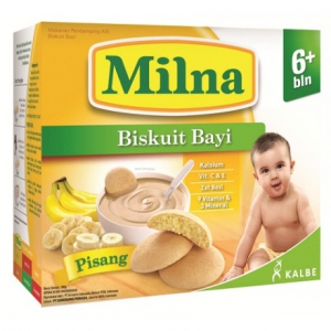 milna biskuit bayi 6 bulan pisang