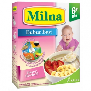 milna bubur bayi 6 bulan pisang stroberi